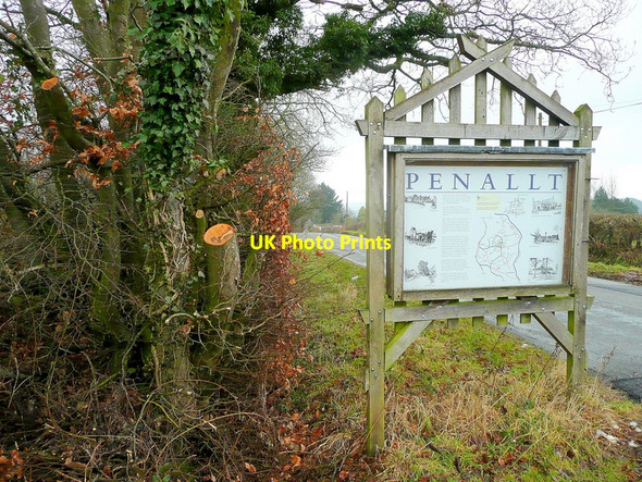 Photo 6"x4" Penallt village sign Penallt c2011