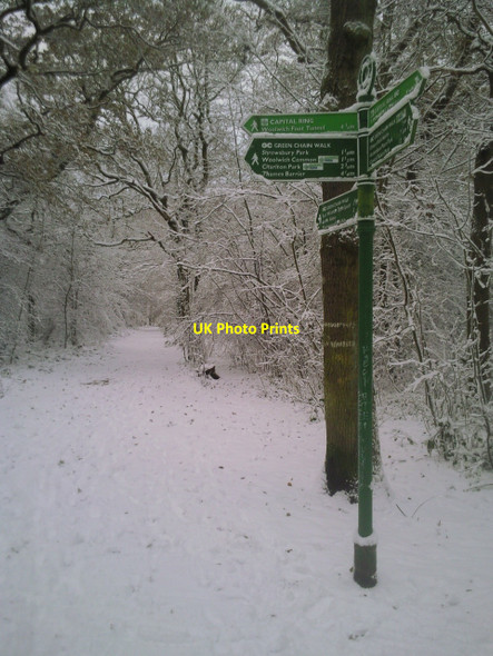 Photo 6"x4" Signpost in Oxleas Wood Bexley c2010