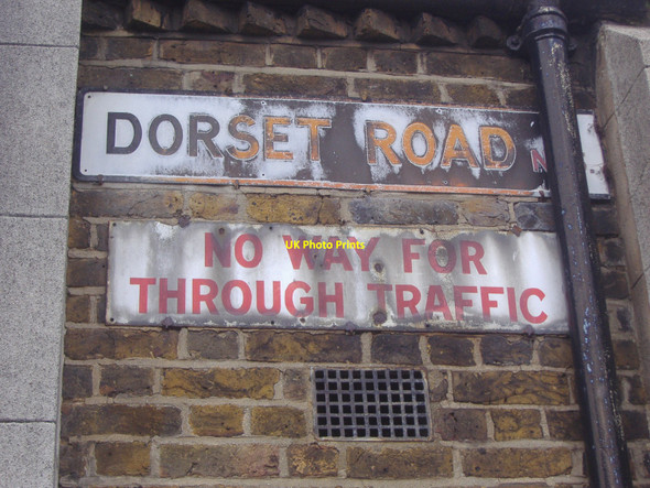 Photo 6"x4" Old enamel sign, Dorset Road Tottenham Tottenham c2010