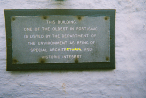 Photo 6"x4" Building Plaque in Port Isaac Port Isaac c2010
