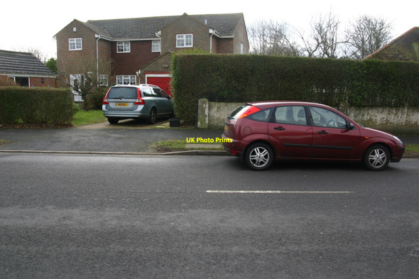 Photo 6"x4" Greenwich meridian crossing Telscombe road Telscombe c2011