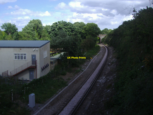 Photo 6"x4" Single track railway line east of Banstead station Banstead c2008