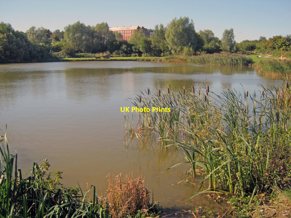 Photo 6"x4" Pond at Brierley Forest Park Sutton In Ashfield c2010
