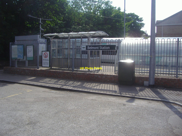 Photo 6"x4" Belmont Station entrance Sutton\/TQ2564 c2008