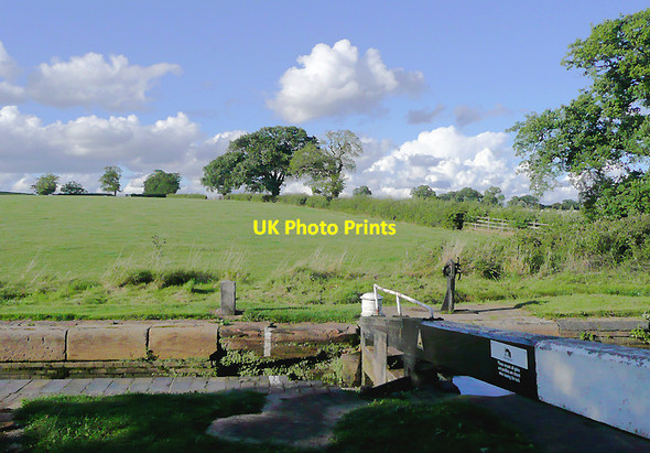 Photo 6"x4" Pasture and Lock near Stoke Pound, Worcestershire Stoke Pound c2010