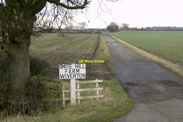 Photo 6"x4" Road to Smite Hill Farm Langar c2011