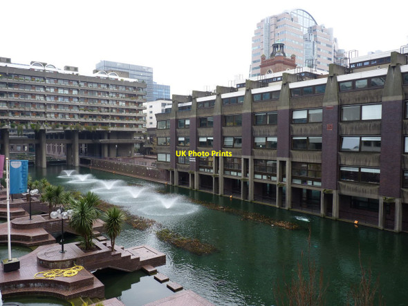 Photo 6"x4" Fountains in the centre of The Barbican London c2011