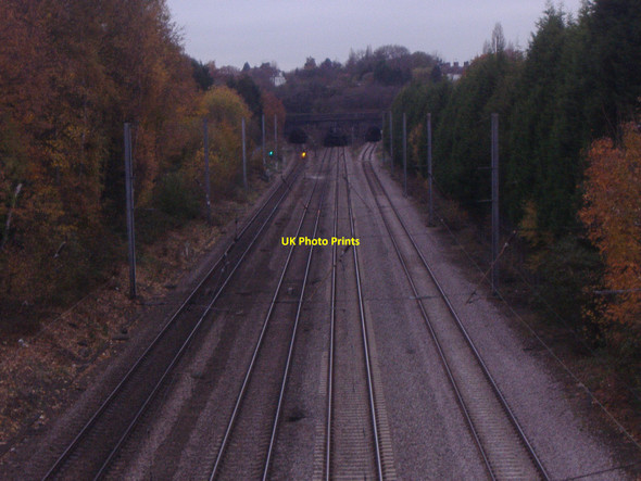 Photo 6"x4" Railway lines from Oakleigh Road North Friern Barnet c2008