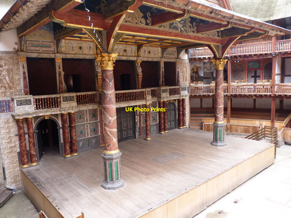 Photo 6"x4" Stage of The Globe theatre, Southwark London c2011