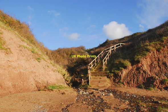 Photo 6"x4" Steps to the beach Thurstaston c2010