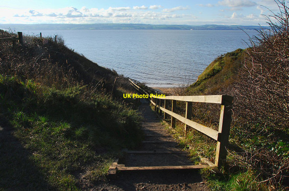 Photo 6"x4" Beach Steps Heswall c2010