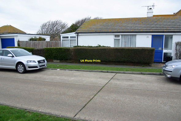 Photo 6"x4" Greenwich Meridian crossing an unnamed road Telscombe Cliffs c2011