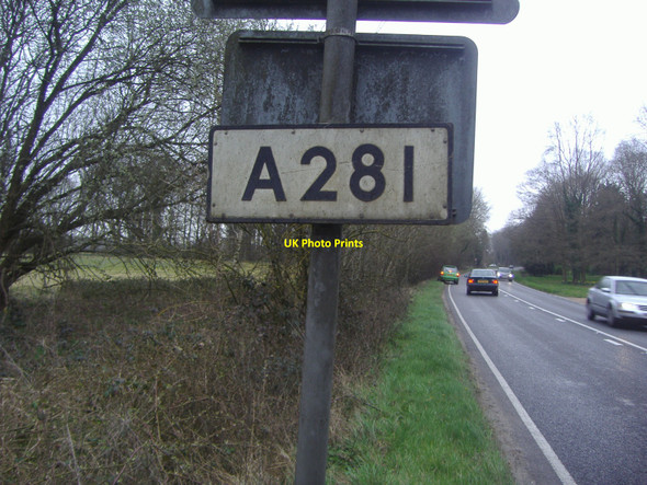 Photo 6"x4" Pre-Worboys road number, A281 Grafham Grafham\/TQ0241 c2009