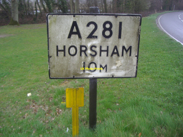 Photo 6"x4" Pre-Worboys sign Alfold Crossways Alfold Crossways c2009