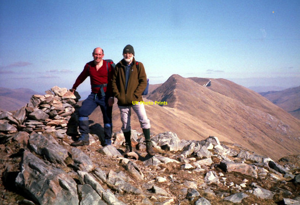 Photo 6"x4" Summit cairn on Creag nan Damh Creag nan Damh c1997