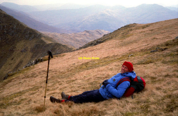 Photo 6"x4" Relaxing on Sg\u00c3\u00b9rr Leac nan Each Sg\u00f9rr Leac nan Each c1997