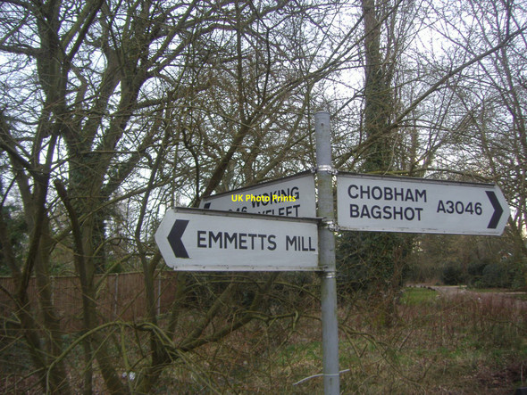 Photo 6"x4" Fingerposts on A3046, Chobham Mimbridge c2009