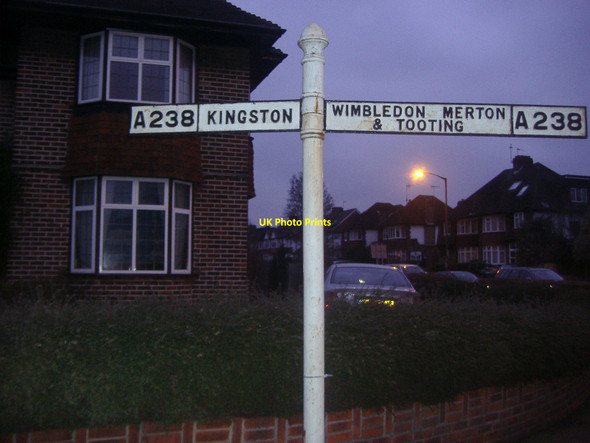 Photo 6"x4" Fingerpost on Coombe Lane Merton\/TQ2569 c2009