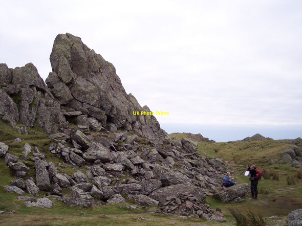 Photo 6"x4" Lunch break on Helm Crag Town Head\/NY3309 c2007