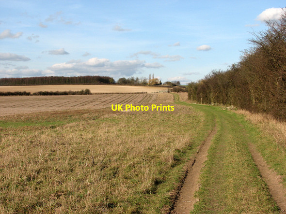 Photo 6"x4" North to the Roman Road Little Abington c2011