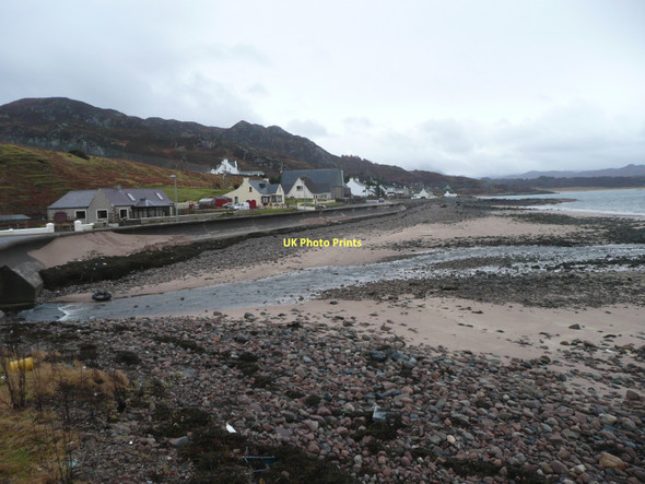 Photo 6"x4" Abhainn Achadh a' Chairn runs into Strath Bay Auchtercairn c2011
