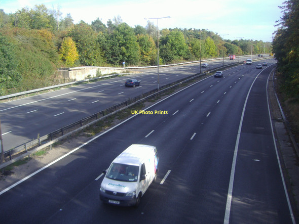 Photo 6"x4" M1 southbound from Sandy Lane bridge Bushey\/TQ1395 c2009