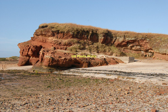 Photo 6"x4" Sandstone outcrop Hoylake c2011