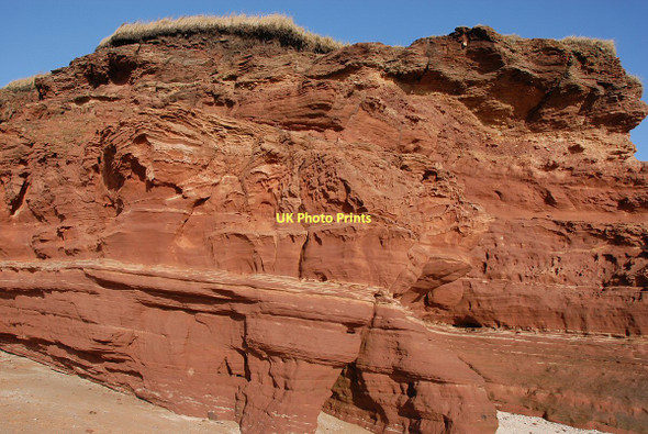 Photo 6"x4" Sandstone strata Hoylake c2011