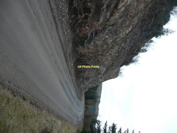 Photo 6"x4" Raw scar after road widening Talladale c2011