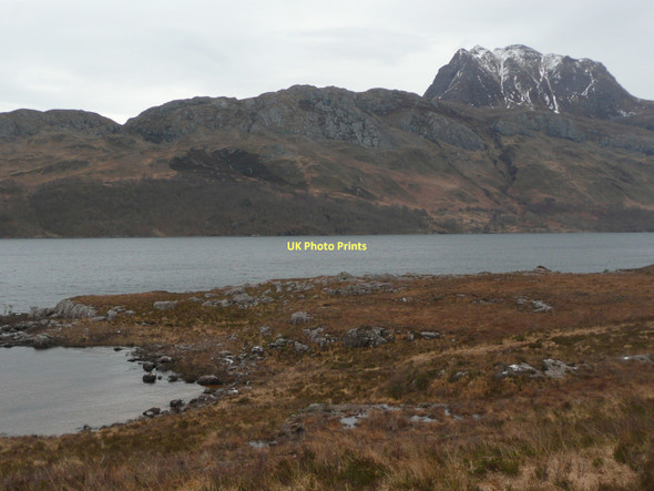 Photo 6"x4" Rocks and heather beside Loch Maree Letterewe c2011