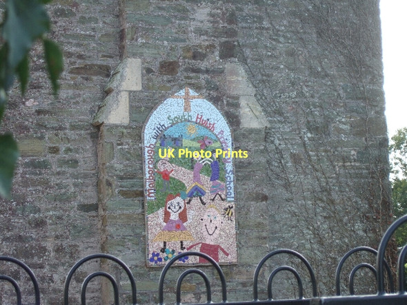 Photo 6"x4" Mosaic on the school wall in Malborough Malborough\/SX7039 c2011