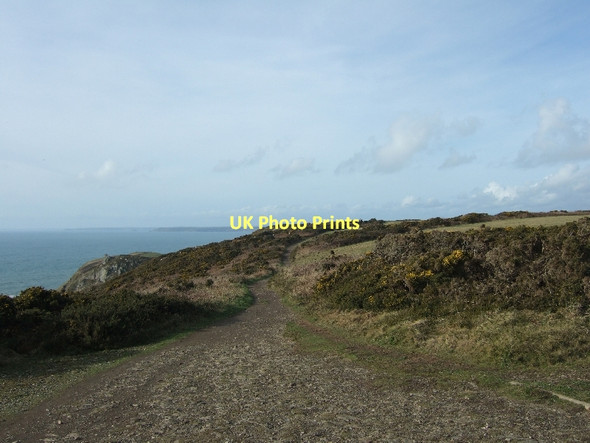 Photo 6"x4" Coastal footpath on west of Bolberry Down Bolberry c2011