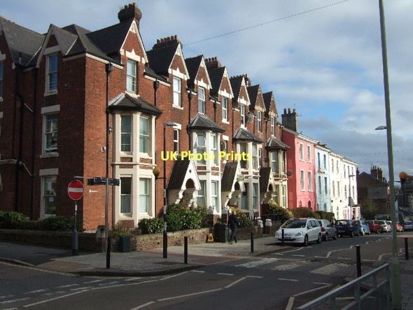 Photo 6"x4" Terraced Houses in St David's Hill Exeter c2011