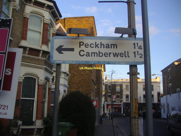Photo 6"x4" Road sign on East Dulwich Grove Brixton\/TQ3175 c2009