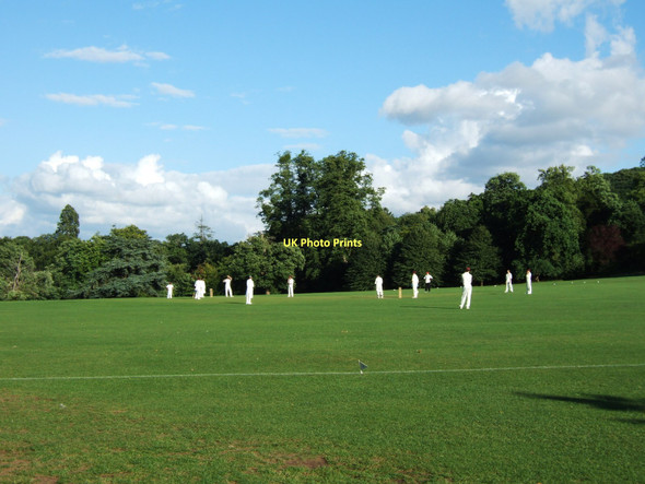Photo 6"x4" Blaise Castle Estate - the cricket ground with match in progress. Blaise Hamlet c2010