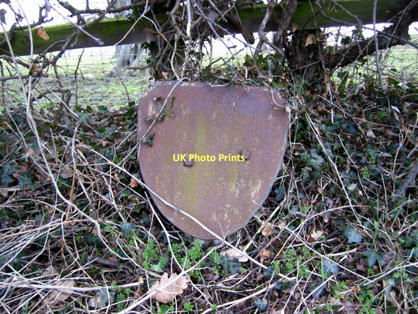 Photo 6"x4" Metal milepost on B6528 west of Houghton Houghton\/NZ1266 c2011