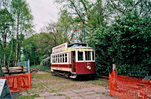 Photo 6"x4" Oporto tram No. 196 at Heaton Park Tramway terminus near the Boating Lake Prestwich c2010