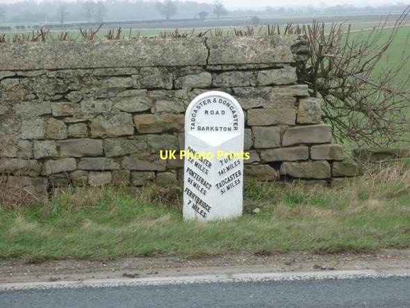 Photo 6"x4" A roadside mileage marker, north of Sherburn in Elmet Barkston Ash c2011