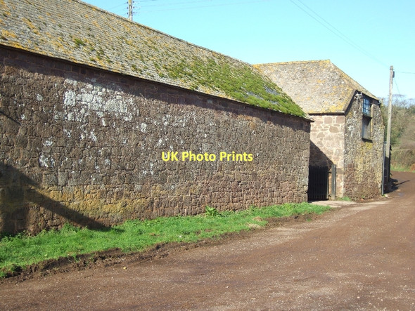 Photo 6"x4" Barn and road at Frogmore Cross Hollis Head c2011