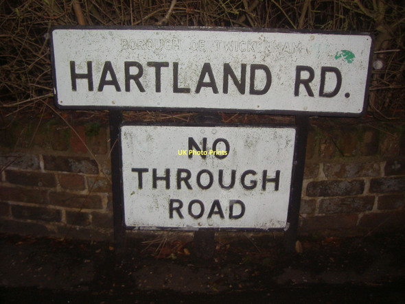 Photo 6"x4" Road name and pre-Worboys sign Twickenham c2010