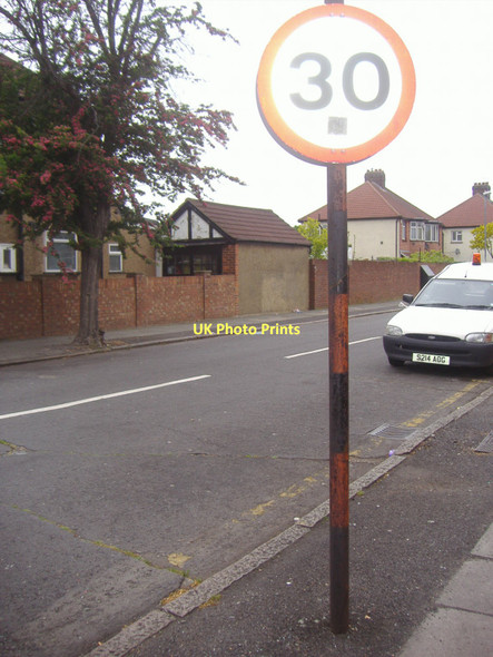 Photo 6"x4" Stripy pole Mornington Crescent, Cranford Cranford\/TQ1076 c2009