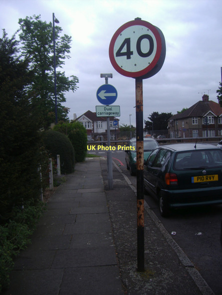 Photo 6"x4" Stripy pole Mornington Crescent, Cranford Cranford\/TQ1076 c2009