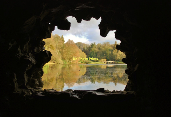Photo 6"x4" Stourhead Gardens:  View from inside the Grotto Stourton\/ST7734 c2011