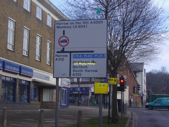 Photo 6"x4" Road sign on Shaftesbury Avenue, Harrow Harrow\/TQ1488 c2008