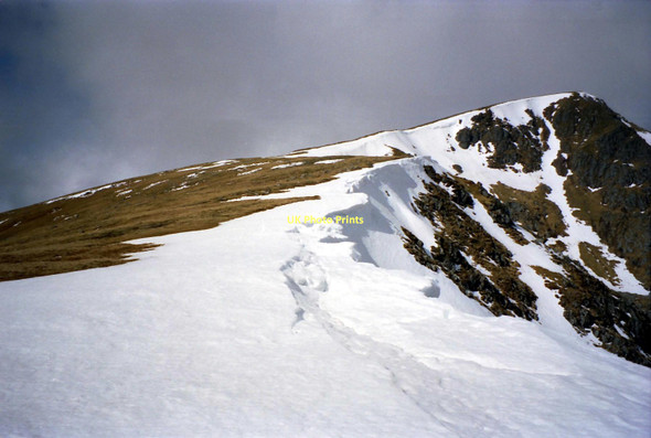 Photo 6"x4" Corniced south ridge of An Socach Meall a' Chaisg c1991
