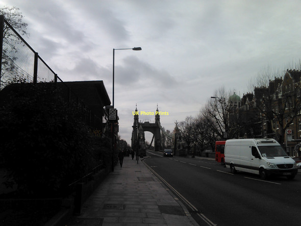 Photo 6"x4" View of Hammersmith Bridge from Hammersmith Bridge Road Hammersmith\/TQ2279 c2011