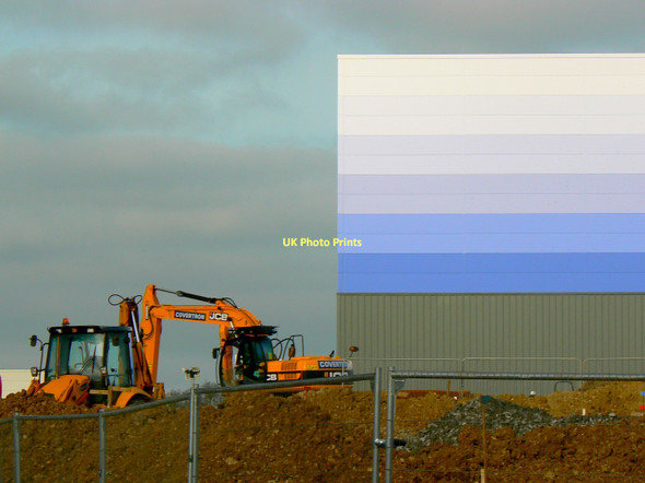 Photo 6"x4" South-western corner of the B&Q Distribution Centre, Stratton, Swindon Kingsdown\/SU1688 c2011