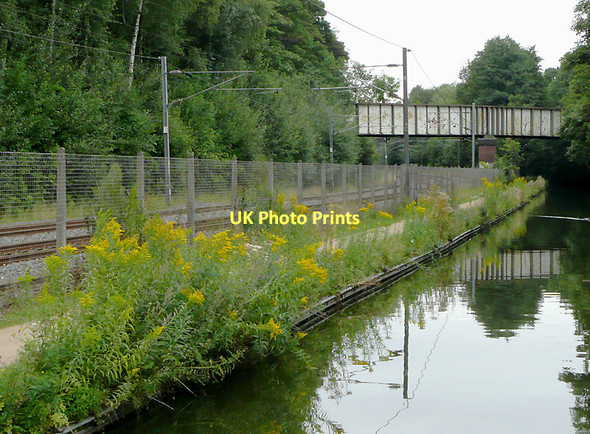 Photo 6"x4" Canal and railway near Bournville, Birmingham Bournville c2010