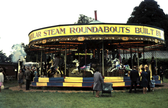Photo 6"x4" Steam Roundabout, Bressingham 1972 Bressingham c1972