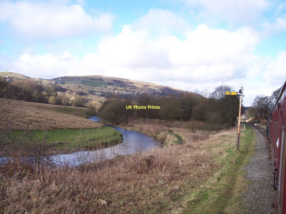Photo 6"x4" The East Lancs Railway skirts the River Irwell near Rawtenstall Haslingden c2011